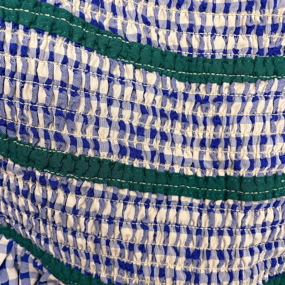 Free People Bali Checked Out Printed Romper in Blue Combo - Picture 4 of 6